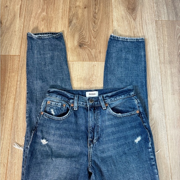 Pistola Blue Distressed Boyfriend Jeans - Picture 5 of 8